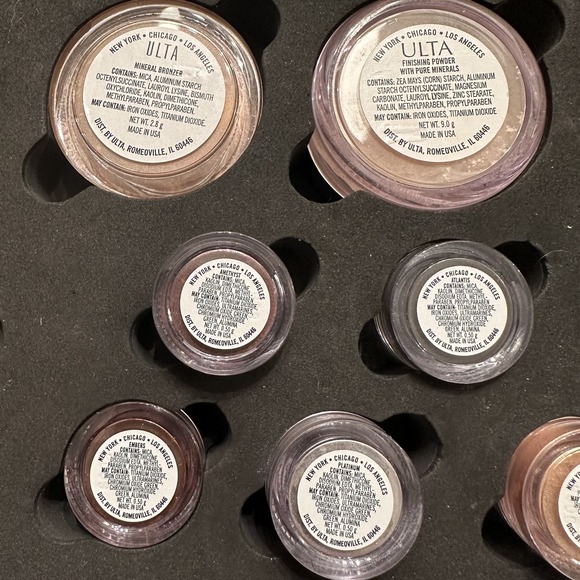 NEW ULTA Minerals Bronzer Powder Blush Eye Shadow Eye Liner Brush Make Up Set - Picture 3 of 8
